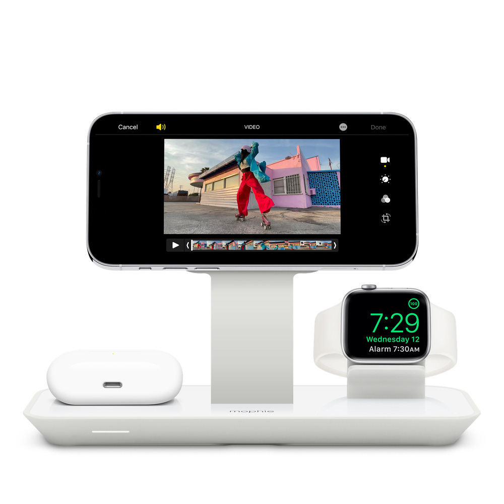 Док-станция MagSafe Mophie 3-in-1 Wireless Charging Stand (HPP82) для iPhone | Apple Watch | AirPods