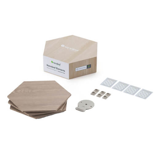 Дополнительные модули Nanoleaf Elements Wood Look Hexagons Starter Kit Apple HomeKit (3 модуля)