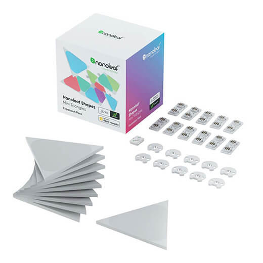 Дополнительные светодиодные модули Nanoleaf Shapes Mini Triangles Expansion Pack HomeKit (10 модулей)