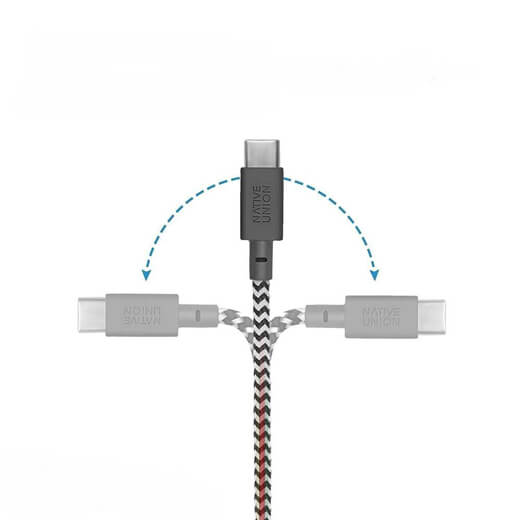 Зарядний кабель Native Union Belt Cable Zebra USB-C to Lightning 1.2 m для iPhone | iPad