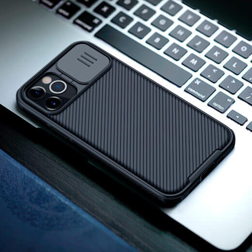 Чорний силіконовий чохол Nillkin CamShield Pro Case для iPhone 12/12 Pro