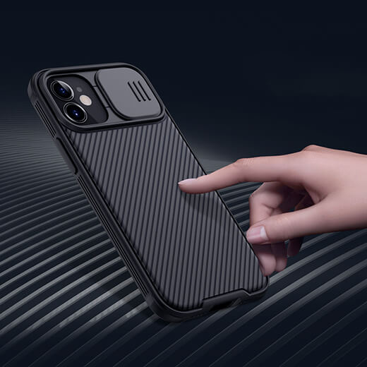 Чорний силіконовий чохол Nillkin CamShield Pro Case для iPhone 12 mini