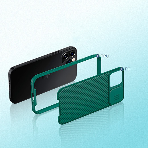 Чорний силіконовый чохол Nillkin CamShield Pro Case Black для iPhone 12 Pro Max