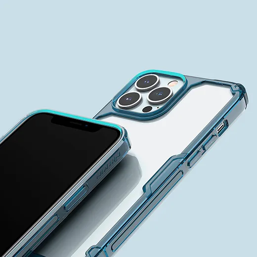 Прозрачный чехол Nillkin Nature TPU Pro Blue для iPhone 14 Plus