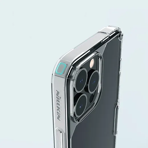 Прозрачный чехол Nillkin Nature TPU Pro Blue для iPhone 14 Plus тонкий дизайн