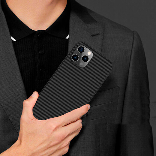 Чорний силіконовий чохол Nillkin Synthetic Fiber для iPhone 12 Pro Max
