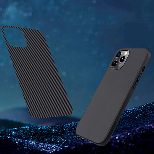 Чорний силіконовий чохол Nillkin Synthetic Fiber для iPhone 12 Pro Max