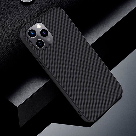 Чорний силіконовий чохол Nillkin Synthetic Fiber для iPhone 12 Pro Max