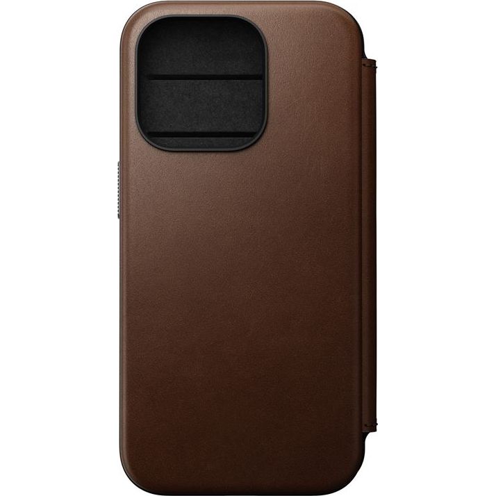 Внутрішній вигляд чохла Nomad Modern Leather для Apple iPhone 15 Pro, коричневий