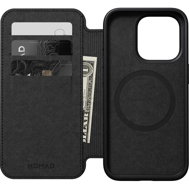 Чохол Nomad Modern Leather з магнітним закриттям для Apple iPhone 15 Pro, коричневий