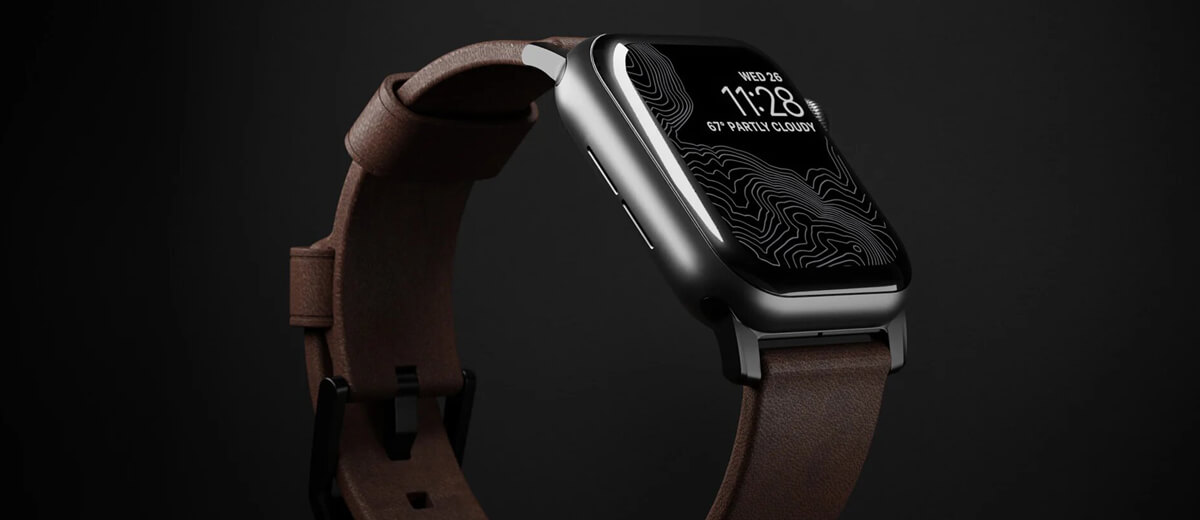 Кожаный ремешок Nomad Modern Strap для Apple Watch 40mm | 38mm Series SE | 6 | 5 | 4 | 3 | 2 | 1