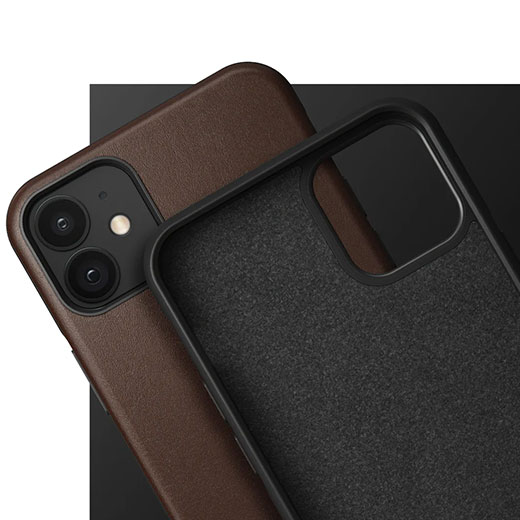 Кожаный чехол Nomad Rugged Case Horween Leather Rustic Brown для iPhone 12 mini
