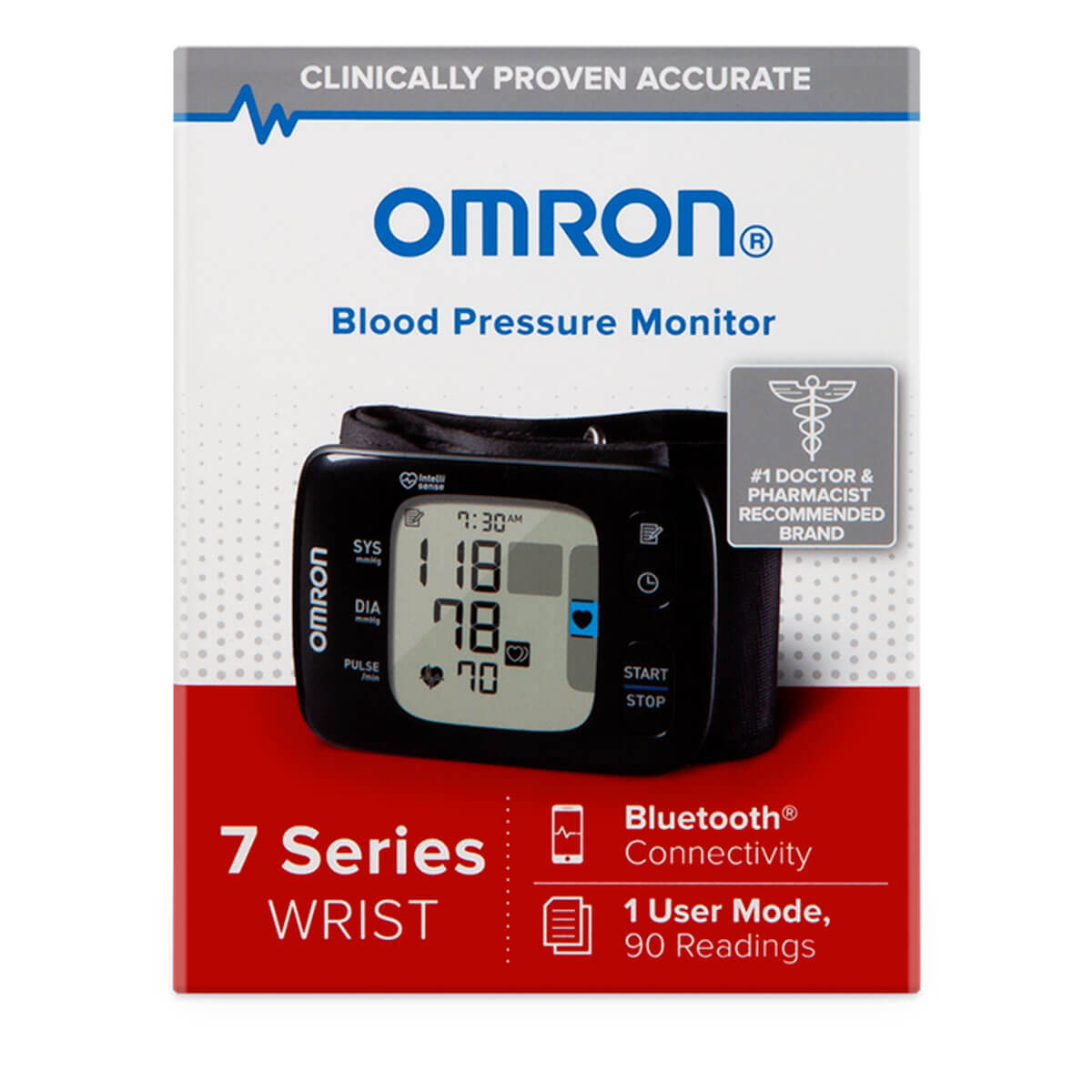 Умный тонометр для измерения давления Omron 7 Series Wireless Wrist Blood Pressure Monitor удобный и практичный