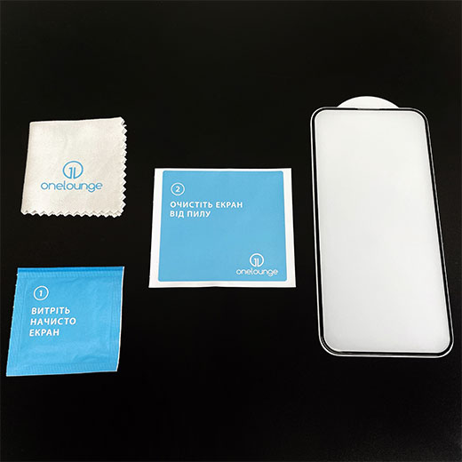  100-процентная защита экрана iPhone вместе с защитным стеклом oneLounge 1Edge Full 3D DustProof для iPhone 13 mini