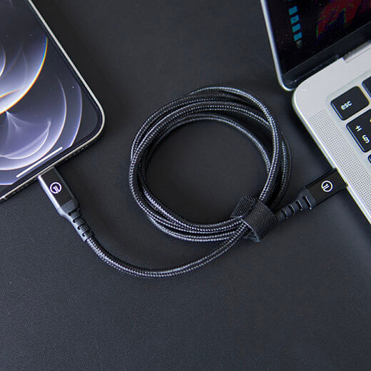 Плетеный кабель oneLounge 1Power MFi USB-C to Lightning (1m)
