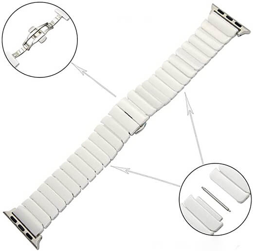 Керамический ремешок iLoungeMax Ceramic Band Strap для Apple Watch 40mm/38mm Series SE/6/5/4/3/2/1