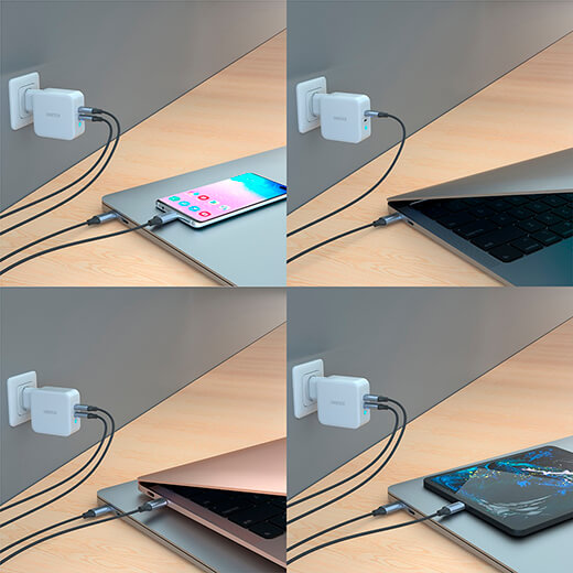 Зарядний пристрій iLoungeMax GaN Dual USB-C 100W для iPhone | iPad | MacBook