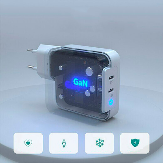 Зарядний пристрій iLoungeMax GaN Dual USB-C 100W для iPhone | iPad | MacBook