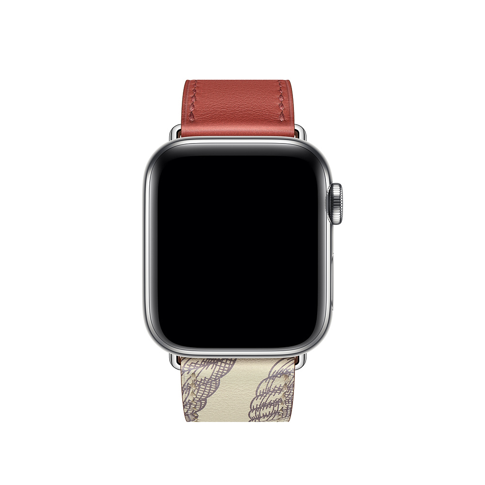  Ремінець iLoungeMax Herm & egrave; s Leather Single Encre /B & eacute; ton для Apple Watch 42mm /44 mm Series 5/4/3/2/1 ОЕМ 