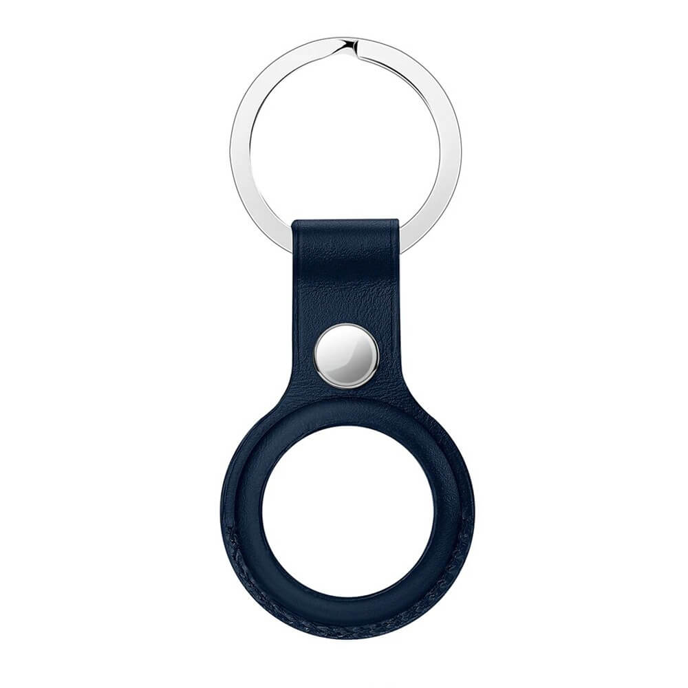 Кожаный брелок с кольцом iLoungeMax Leather Key Ring (PU Leather) Black для AirTag