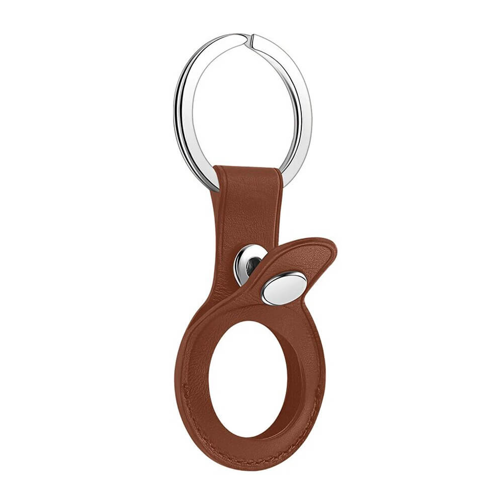 Кожаный брелок с кольцом iLoungeMax Leather Key Ring (PU Leather) Black для AirTag