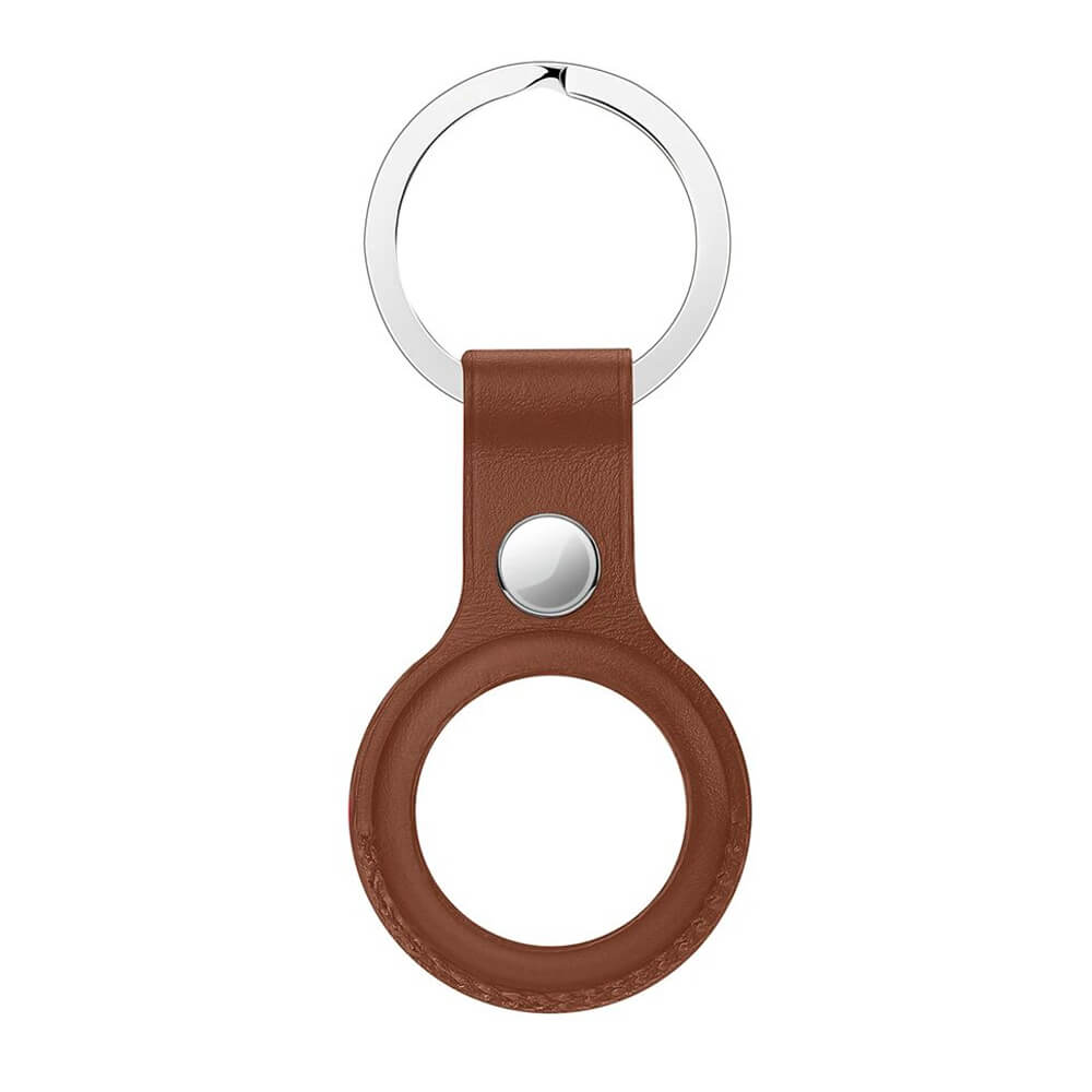 Кожаный брелок с кольцом iLoungeMax Leather Key Ring (PU Leather) Black для AirTag