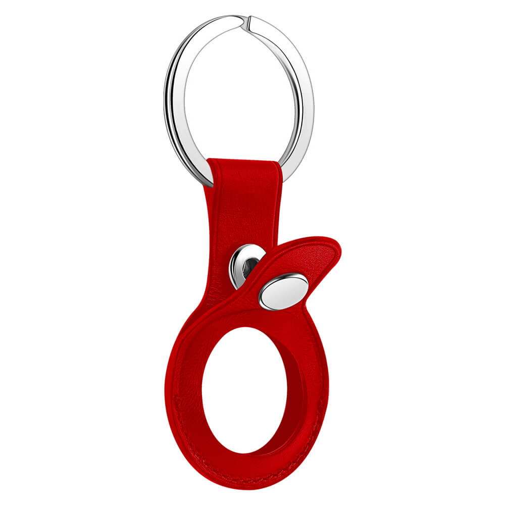 Кожаный брелок с кольцом iLoungeMax Leather Key Ring (PU Leather) Black для AirTag