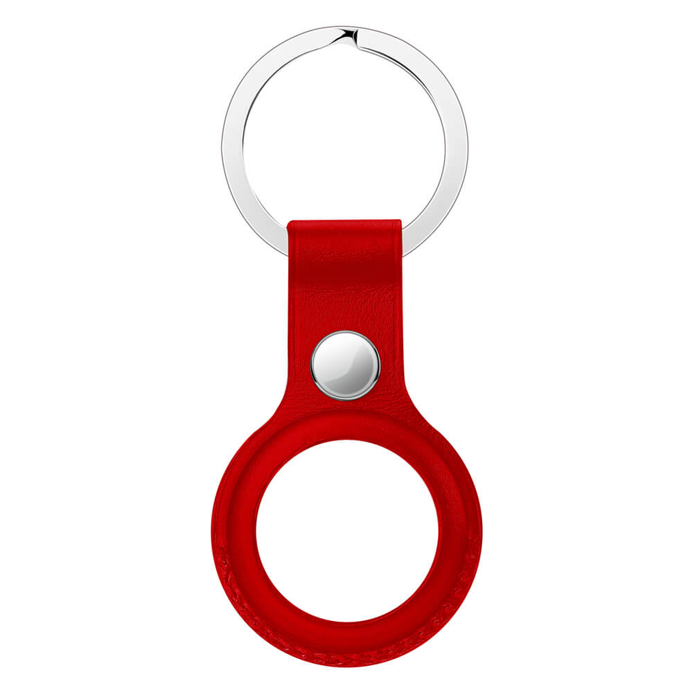 Кожаный брелок с кольцом iLoungeMax Leather Key Ring (PU Leather) Black для AirTag
