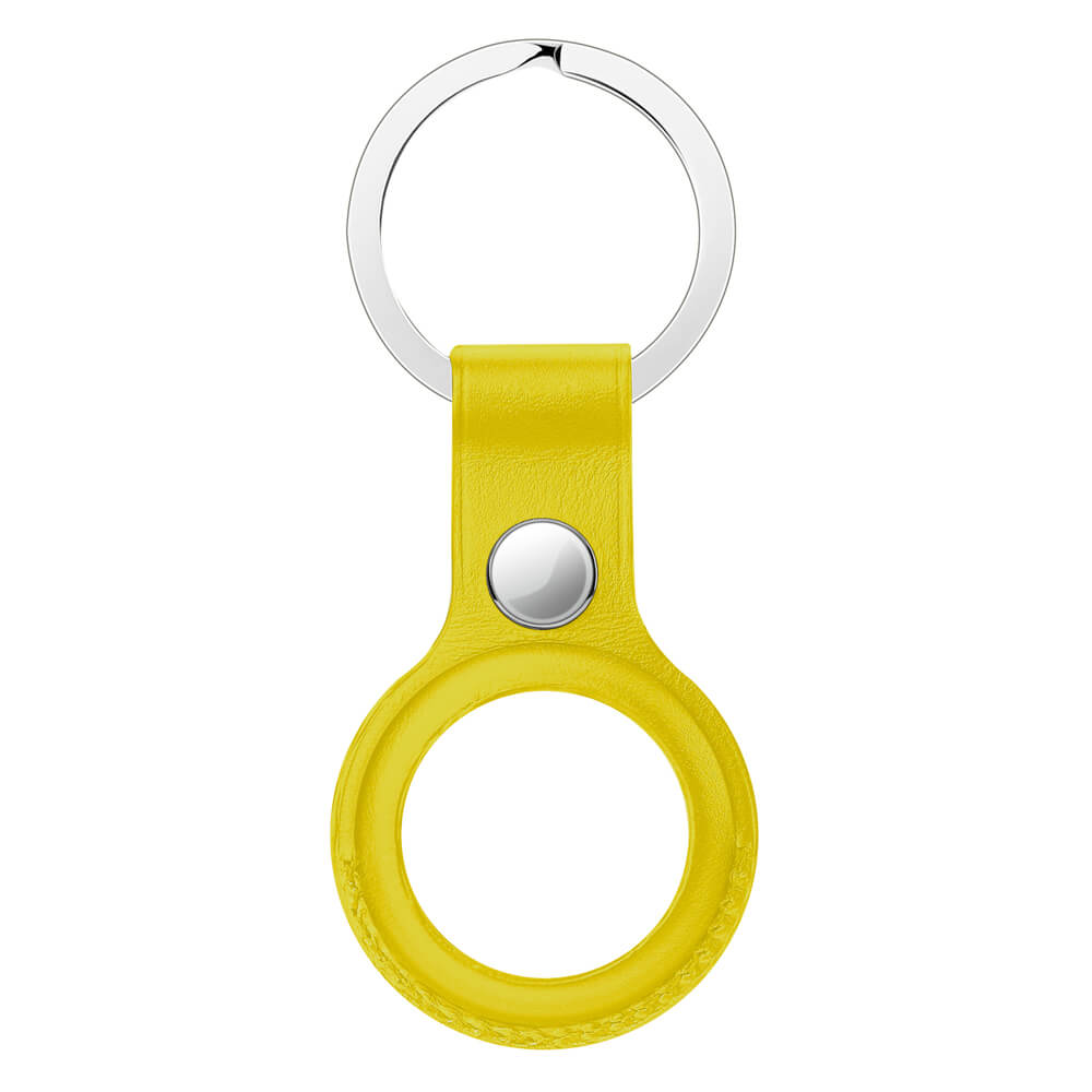 Шкіряний брелок з кільцем iLoungeMax Leather Key Ring (PU Leather) Black для AirTag