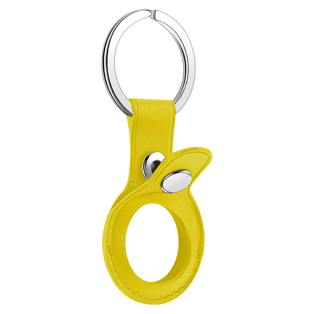 Шкіряний брелок з кільцем iLoungeMax Leather Key Ring (PU Leather) Black для AirTag