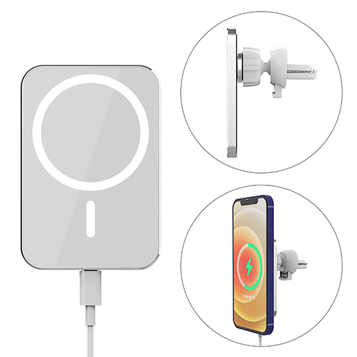 Магнитный автодержатель с беспроводной зарядкой iLoungeMax MagSafe Car Charger X16 для iPhone 14 | 13 | 12 (с поддержкой анимации)