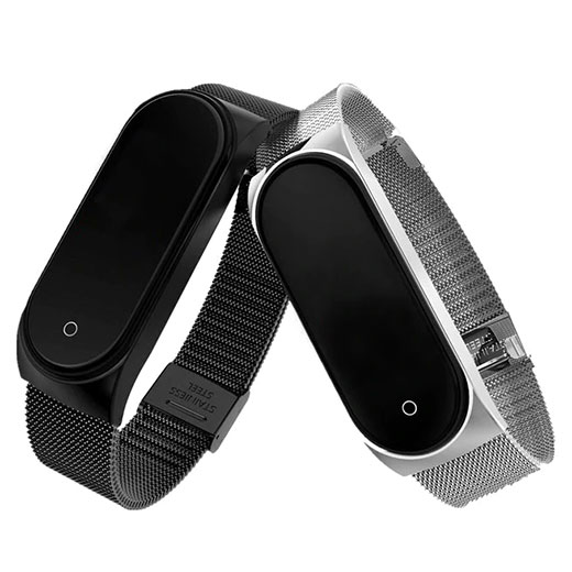 Металевий ремінець iLoungeMax Milanese Loop Black для Xiaomi Mi Band 5