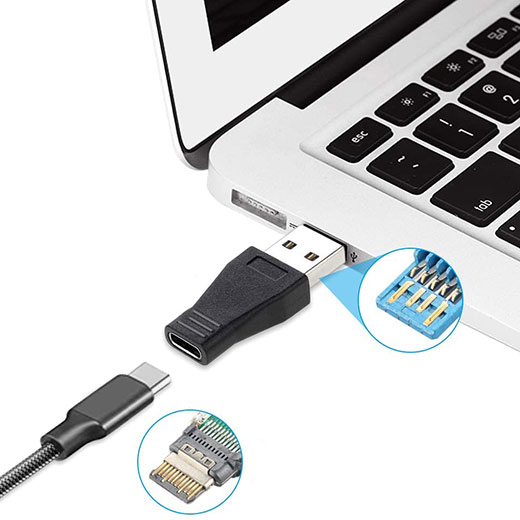 Адаптер iLoungeMax USB-A to USB- C (2 шт.) 