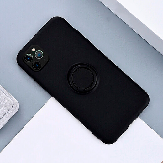 Силіконовий чохол iLoungeMax With Ring Black для iPhone 11 Pro
