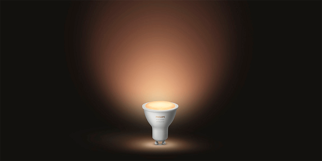 Умные светодиодные лампочки Philips Hue GU10 White Ambiance