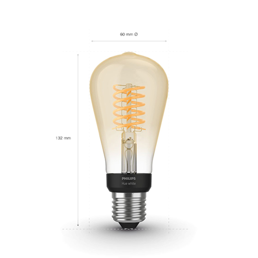 Розумна LED лампочка Philips Hue White Filament 1-pack ST19 E26 Edison (1 шт.)