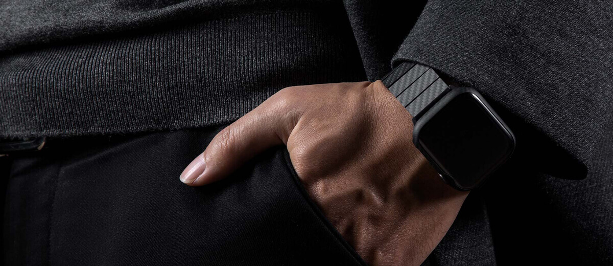 Карбоновый ремешок Pitaka Carbon Fiber Modern для Apple Watch 44mm | 42mm Series SE | 6 | 5 | 4 | 3 | 2 | 1