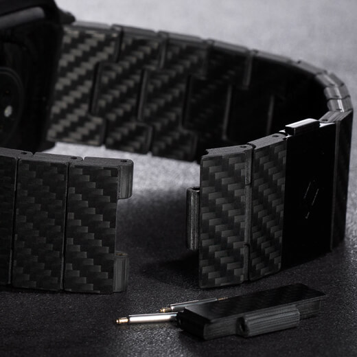 Карбоновий ремінець Pitaka Carbon Fiber Retro для Apple Watch 44mm | 42mm Series SE | 6 | 5 | 4 | 3 | 2 | 1