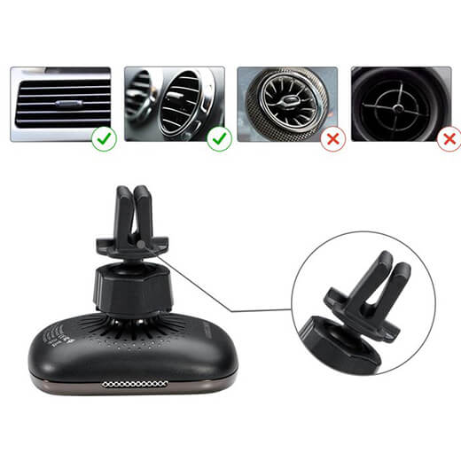 Автотримач з бездротовою зарядкою Pitaka MagEZ Mount Qi Car Vent для iPhone