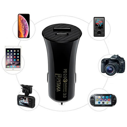 Автомобильное зарядное устройство Pitaka Smart Car Charger PD