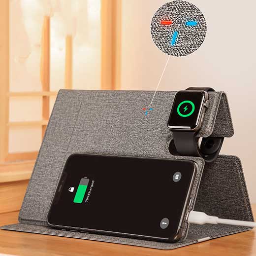 Док-станция ROCK 3 в 1 Wireless Charger Dark Green для iPhone/Apple Watch/AirPods