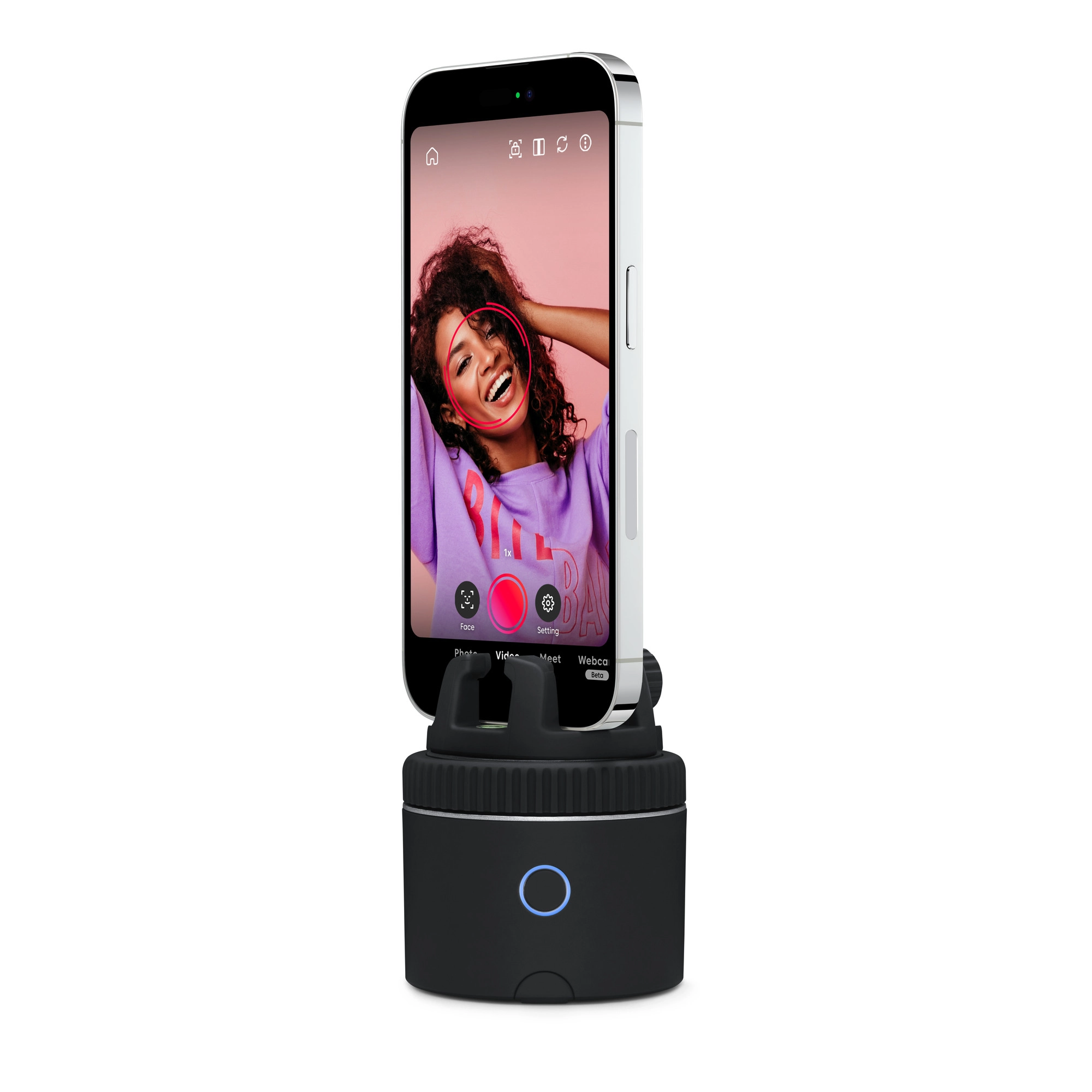 Розумний штатив з автоматичним відстеженням AI Pivo Pod Silver 360 ​​&deg; Camera, Motion Sensor with Remote Control для iPhone