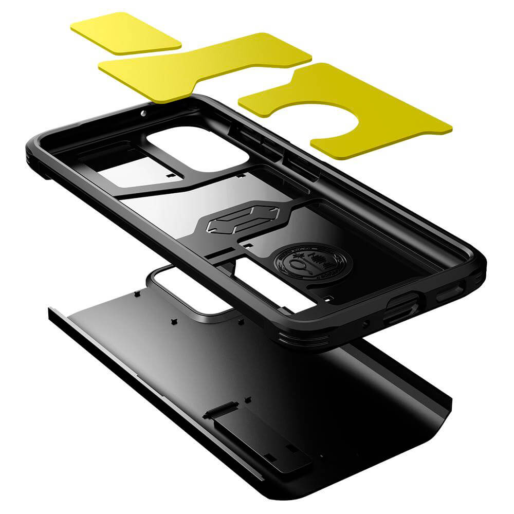 Протиударний чохол Spigen Tough Armor Gunmetal для Samsung Galaxy S20 має конструкцію з трьох шарів