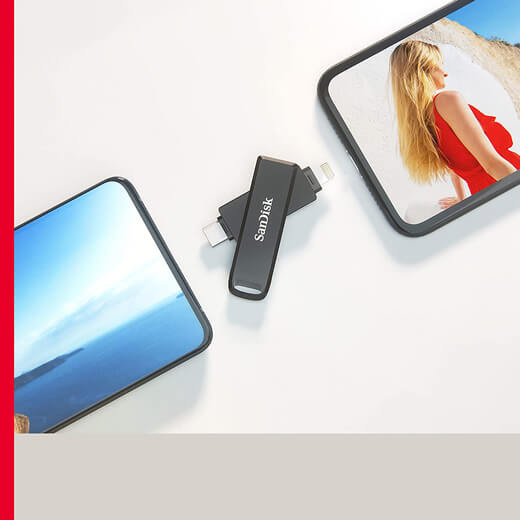 Флеш-накопитель SanDisk iXpand Luxe для iPhone и USB Type-C 128GB