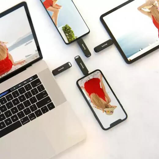 Флеш-накопитель SanDisk iXpand Luxe для iPhone и USB Type-C 128GB