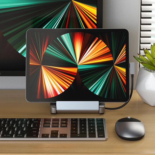 Багатофункціональність хаба-підставки Satechi Aluminum Stand & Hub Space Grey для iPad | MacBook