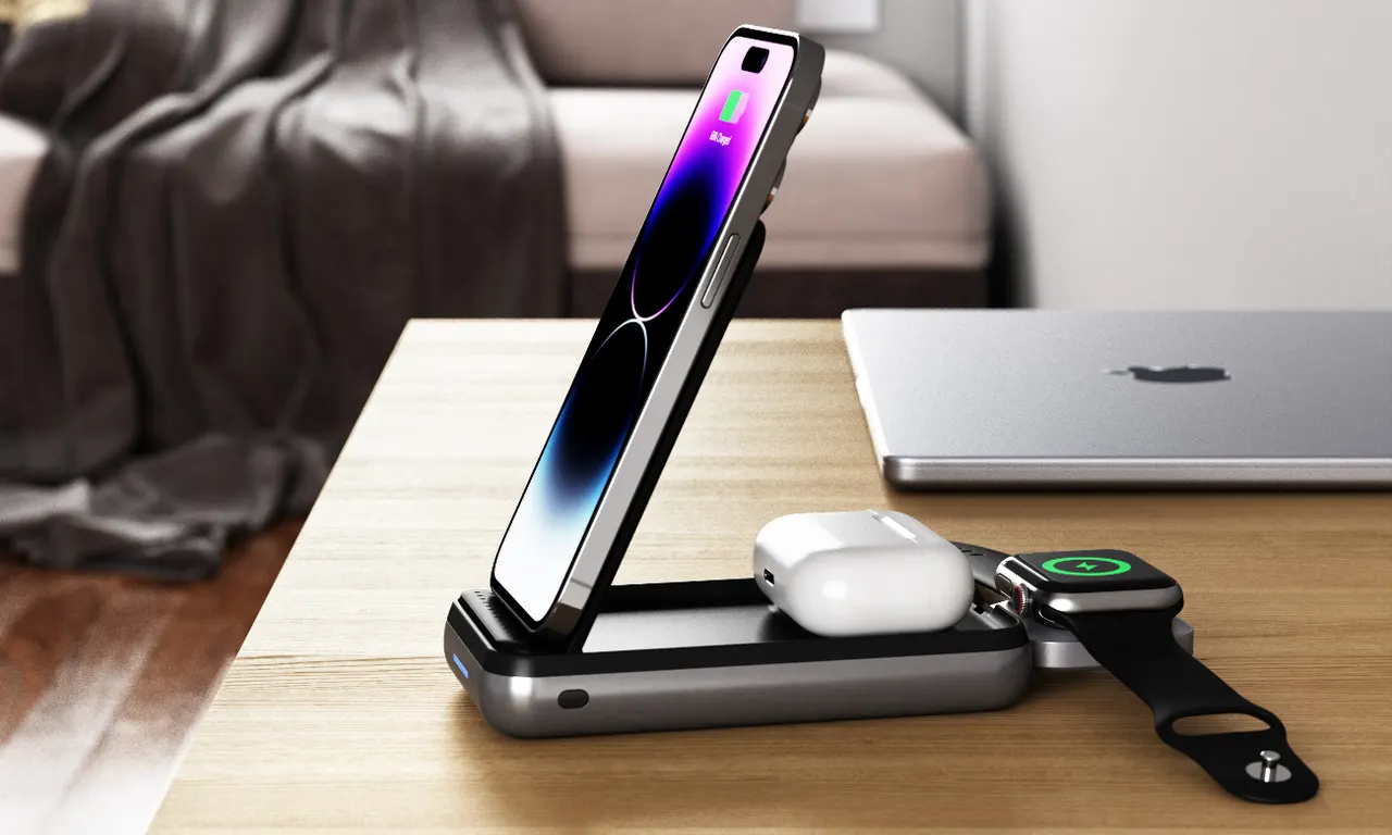 Беспроводное зарядное устройство Satechi Duo Wireless Charger Pover Stand 10000mAh