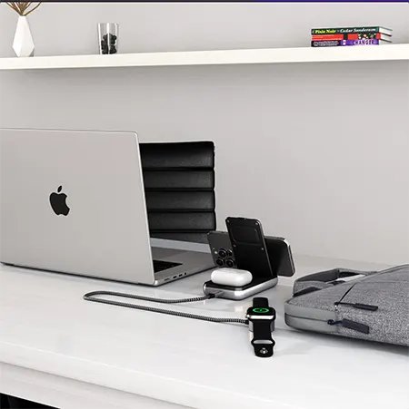 Беспроводное зарядное устройство Satechi Duo Wireless Charger Pover Stand 10000mAh цена