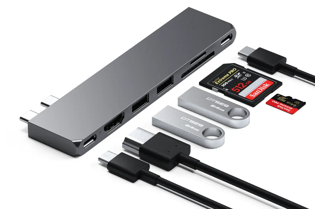 Купить хаб (адаптер) Satechi Pro Hub Slim для MacBook