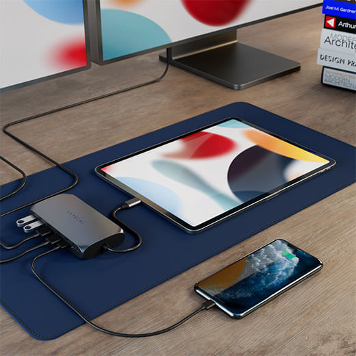 Купить хаб Satechi USB-C Multimedia Adapter M1 Space Gray для MacBook | iPad